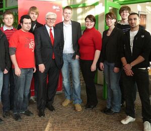 Frank-Walter Steinmeier mit den Jusos Heilbronn in der Ballei in Neckarsulm
